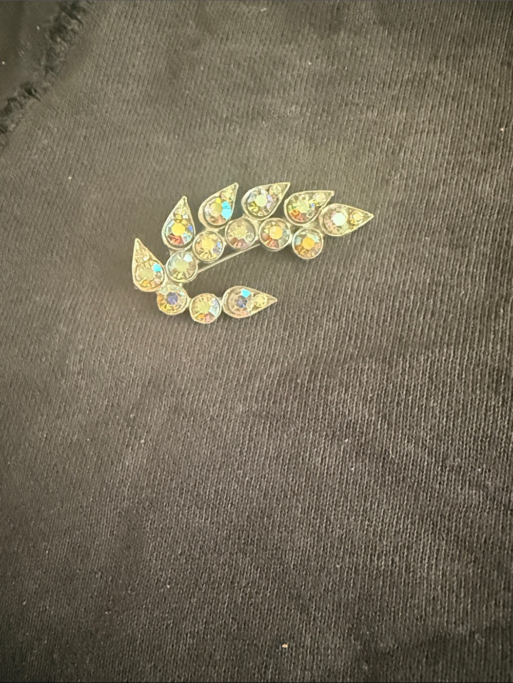 Gold-Tone Aurora Crystal Leaf Brooch - Women Jewelry